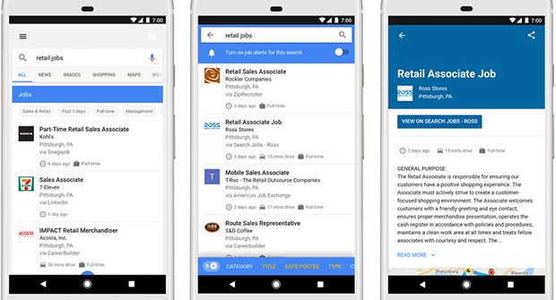 Google for Jobs mette in contatto i datori di lavoro con i potenziali nuovi dipendenti attraverso il motore di ricerca