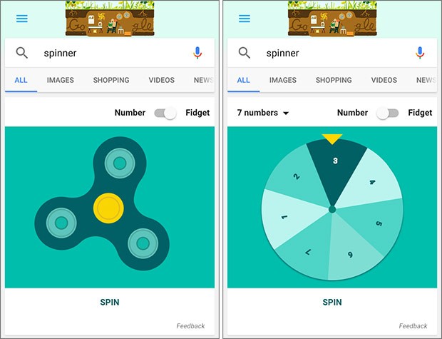 Un fidget spinner come easter egg nascosto da Google nel motore di ricerca