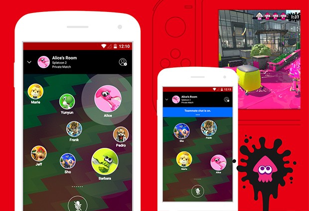 Screenshot per l'applicazione mobile ufficiale della console Nintendo Switch