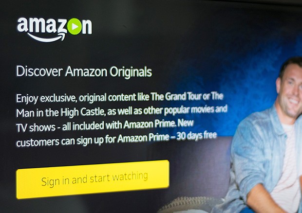 La schermata che dà il benvenuto su Amazon Prime Video