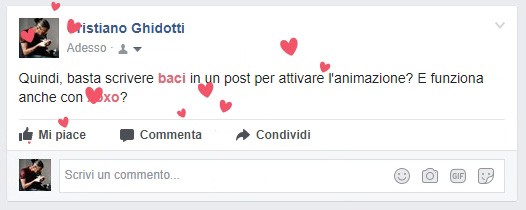 Tanti baci su Facebook