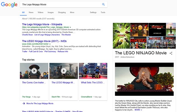 La funzionalità di autoplay video introdotta da Google nelle SERP (al momento sperimentale) riproduce in automatico i trailer dei film cercati