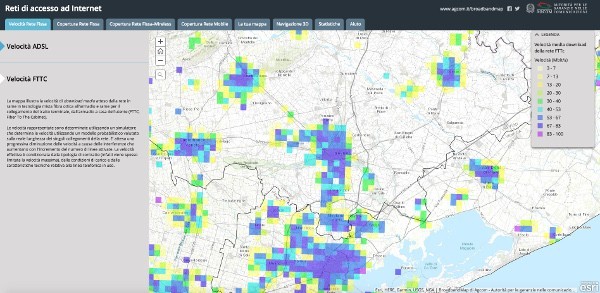 AGCOM presenta la prima Broadband map italiana