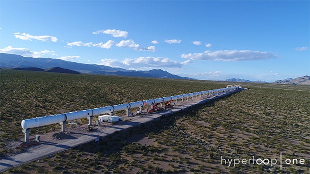 Il test track di Hyperloop One, chiamato DevLoop, installato in Nevada