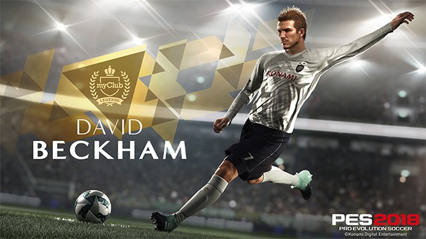 David Beckham è tra le leggende di PES 2018