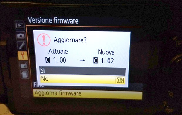 Nikon D5300: aggiornamento firmware alla versione 1.02