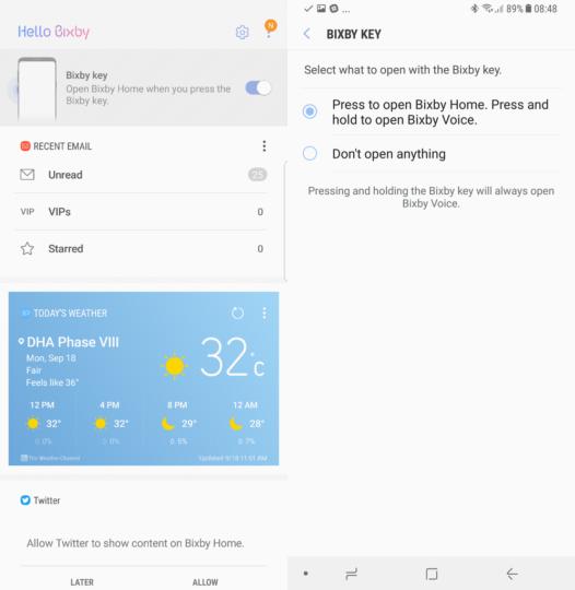 Samsung Galaxy S8 - Bixby Key