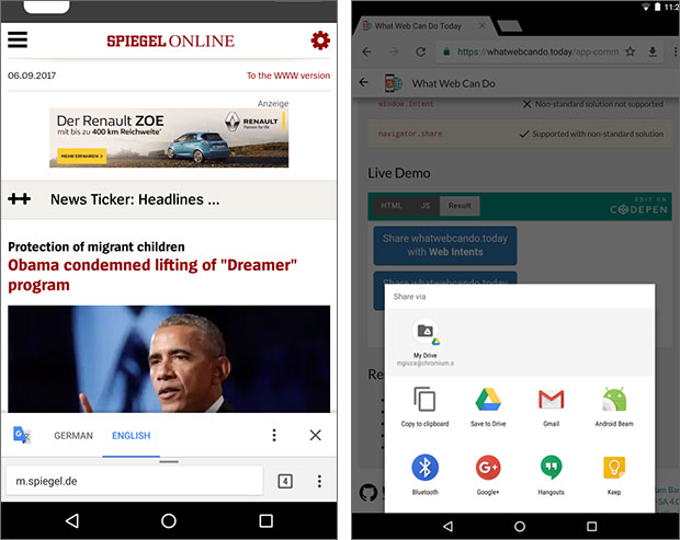 Le novità introdotte da Google nella versione 61 di Chrome per Android