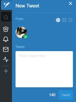 L'interfaccia di TweetDeck