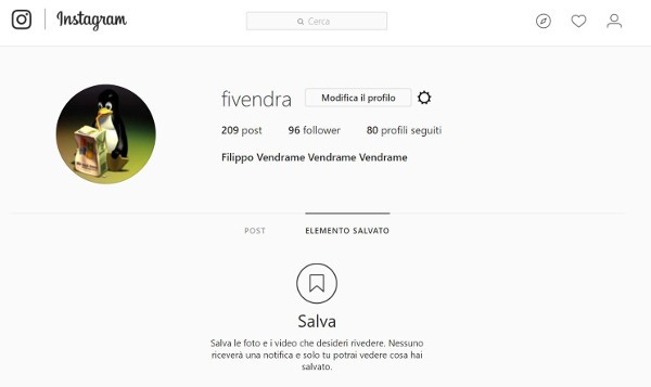 Instagram, i post salvati anche sul web