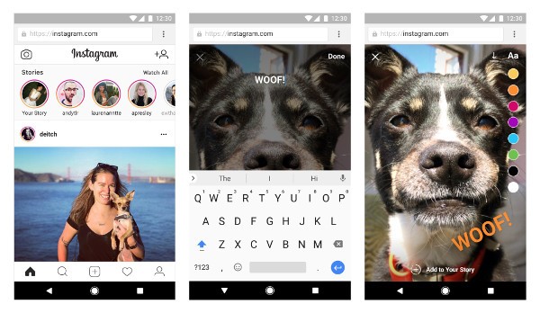 Instagram, le Storie si creano dal sito web mobile