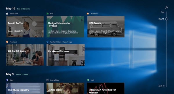 Windows 10, Timeline in arrivo per gli Insider