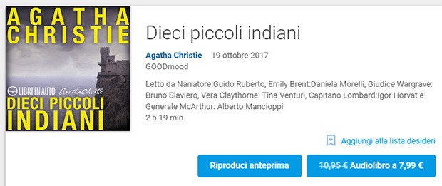 L'audiolibro "Dieci piccoli indiani" di Agatha Christie, su Google Play