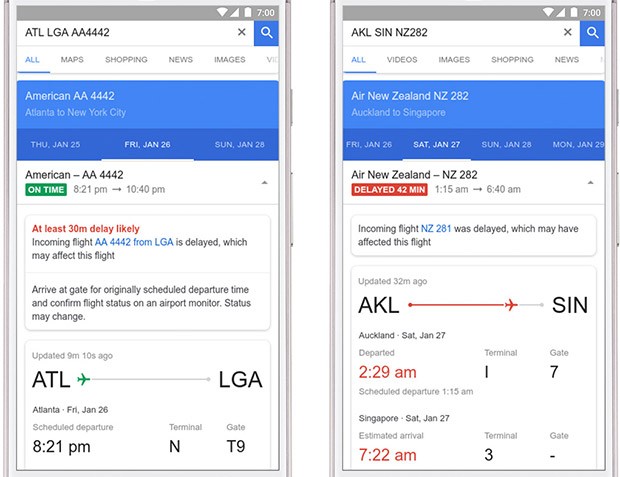 La piattaforma Flights di Google è in grado di prevedere il ritardo di un volo sulla base delle informazioni dei viaggi passati