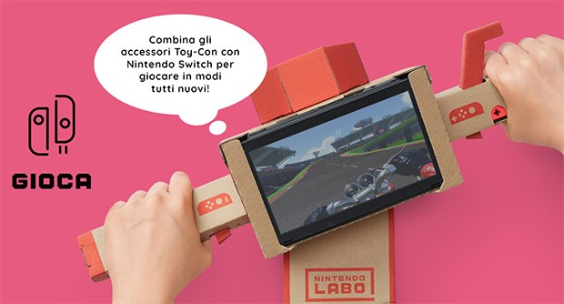 Grazie a Nintendo Labo sarà possibile creare accessori per ampliare le modalità di interazione con i giochi di Switch