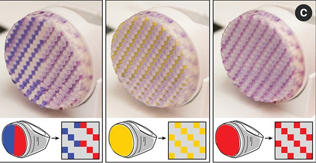 La tecnologia ColorFab messa a punto dal team CSAIL del MIT permette di stampare oggetti tridimensionali in grado di cambiare colore se esposti a un determinato quantitativo di luce UV