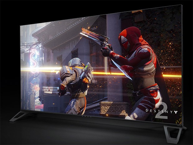 Uno degli schermi BFGD (Big Format Gaming Display) di NVIDIA, con pannello 4K da 65 pollici