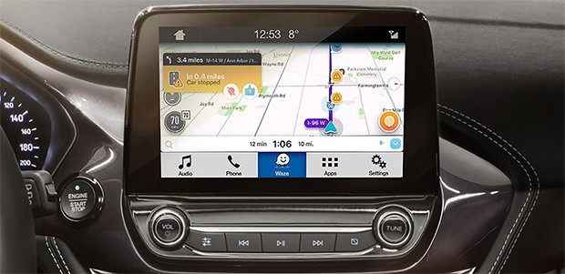 Il navigatore satellitare Waze integrato nel sistema di infotainment SYNC 3 presente a bordo dei veicoli Ford