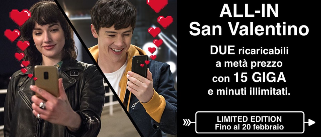 3 Italia, la nuova offerta per San Valentino 3 Italia, la nuova offerta per San Valentino