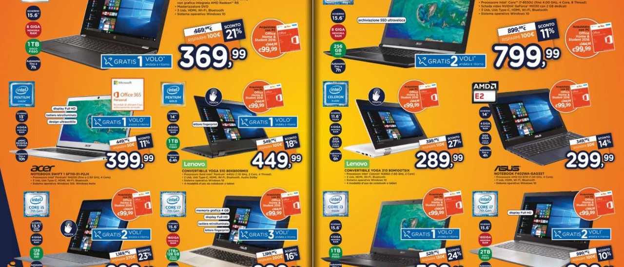 Volantino Unieuro, si viaggia gratis in Europa Volantino Unieuro, si viaggia gratis in Europa