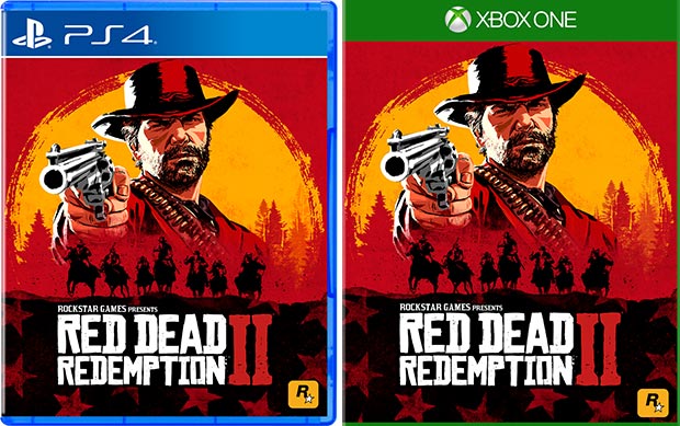 Il box art ufficiale di Red Dead Redemption 2, nelle versioni per PlayStation 4 e Xbox One