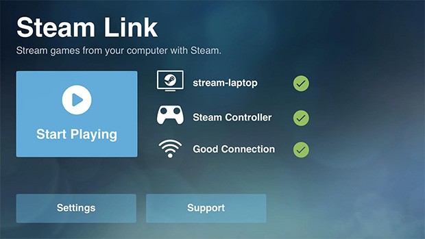 Screenshot per l'applicazione Steam Link di Valve, in download gratuito sui dispositivi Android nella sua versione beta