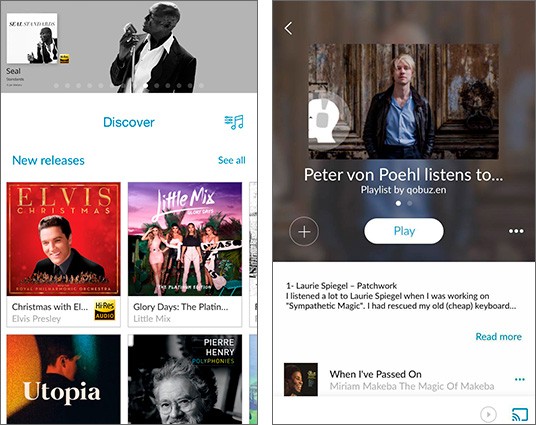 L'applicazione Android per lo streaming musicale di Qobuz