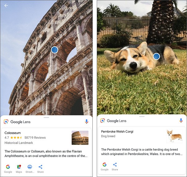 La funzionalità Google Lens in azione sugli smartphone Xperia XZ2 e Xperia XZ2 Compact di Sony