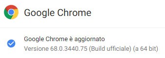 Il browser Chrome di Google si è aggiornato alla versione 68