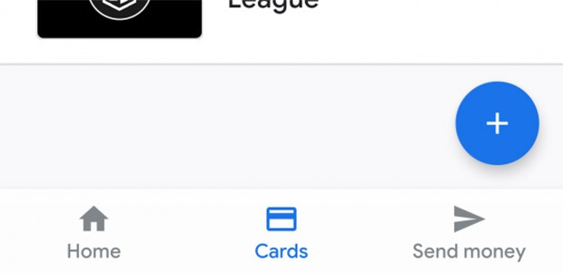 Il pulsante "Send Money" comparso per gli utenti di Stati Uniti e Regno Unito nell'interfaccia dell'applicazione Google Pay su dispositivi Android