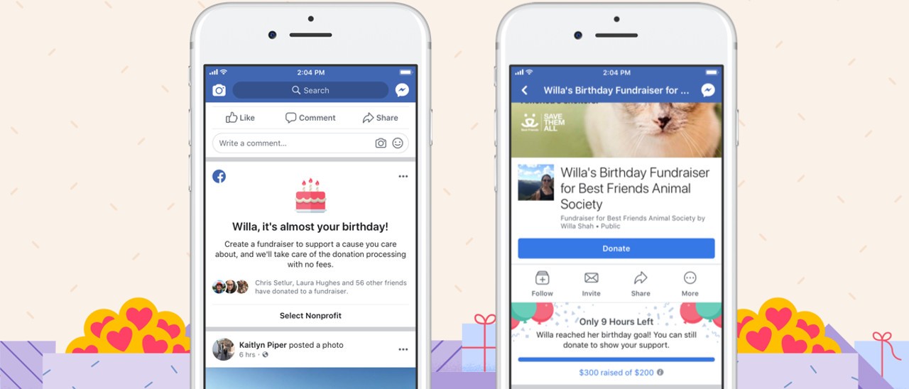 Facebook, 300 mln di fondi raccolti per i compleanni