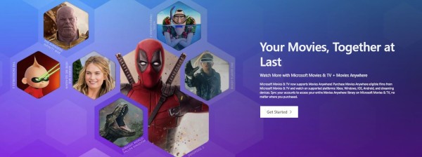 Microsoft con Movies Anywhere su Windows 10 e Xbox