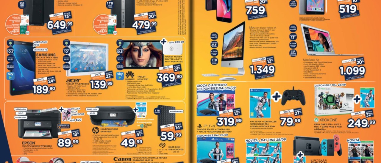 Volantino Unieuro: smartphone, tablet e PC Volantino Unieuro: smartphone, tablet e PC