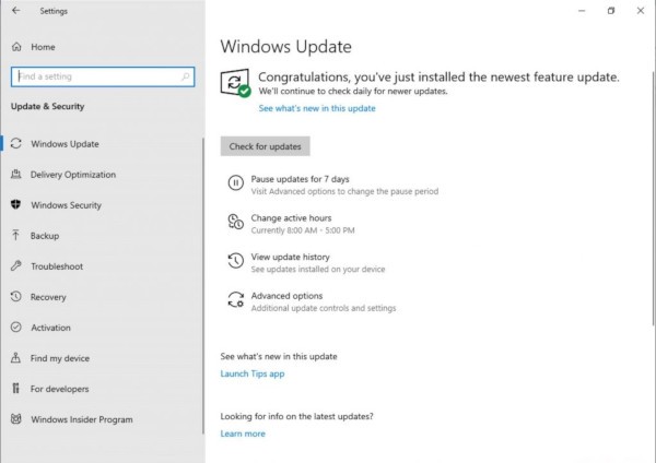 Nuovo Windows Update