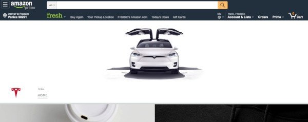 Tesla sbarca su Amazon