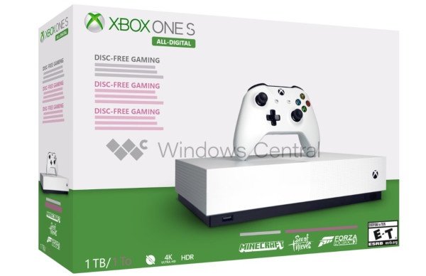 Xbox One S senza disco il 7 maggio