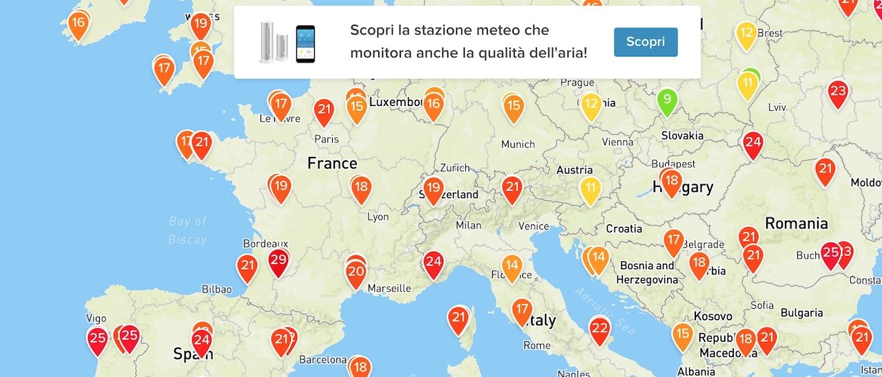Tutti i vantaggi di Netatmo Weathermap