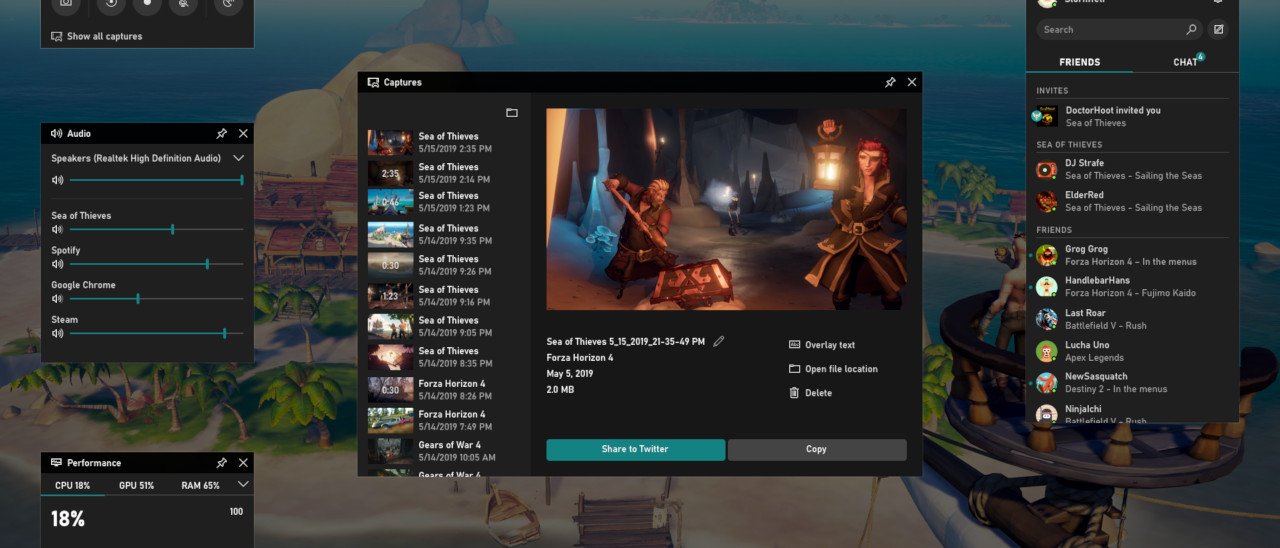 Windows 10, novità per l'Xbox Game Bar