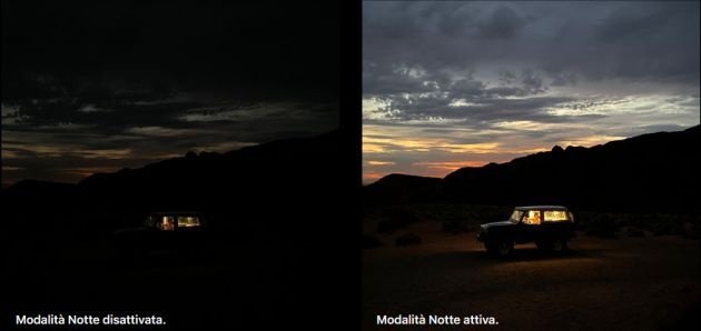 iPhone 11 modalità Notte