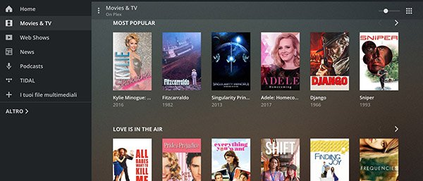 Plex, catalogo