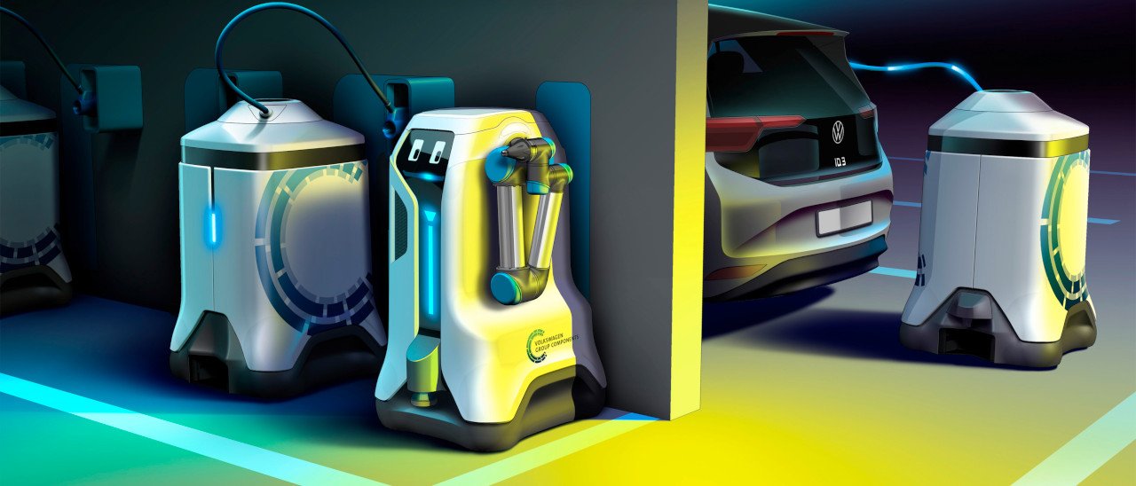 Volkswagen, un robot caricherà le auto elettriche