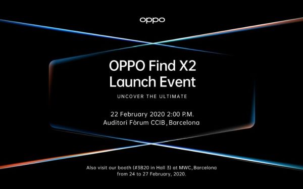 Oppo Find X2 launch invite