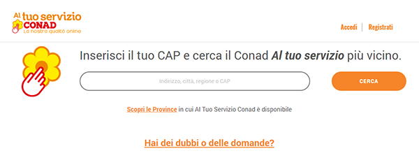 Il sito Conad per la spesa online