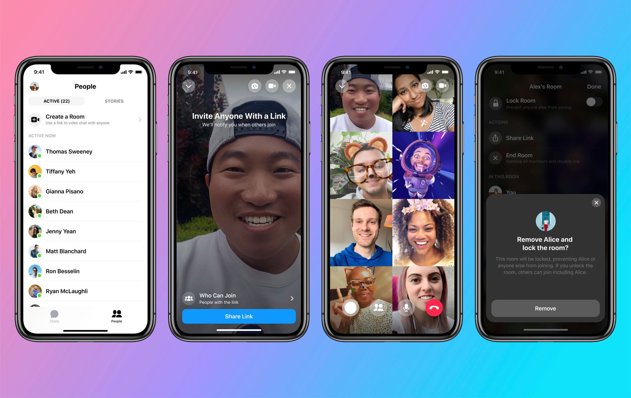 Videochiamate di gruppo con Facebook Messenger Rooms
