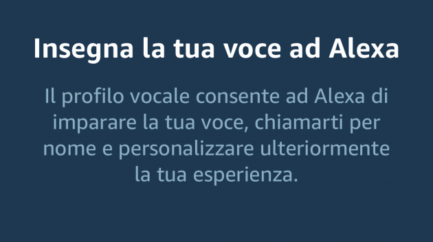 Alexa Profilo Vocale