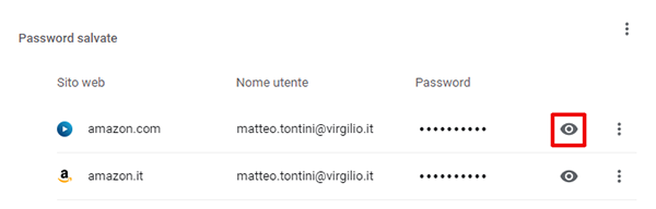 Google Chrome, come visualizzare le password salvate