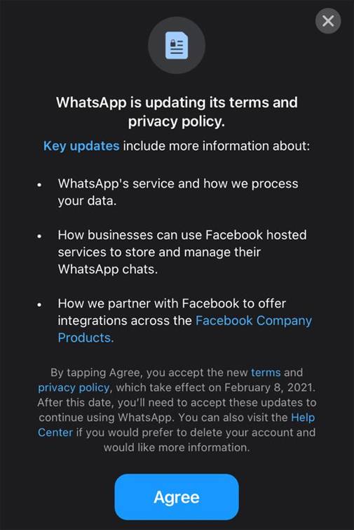 Whatsapp ToS