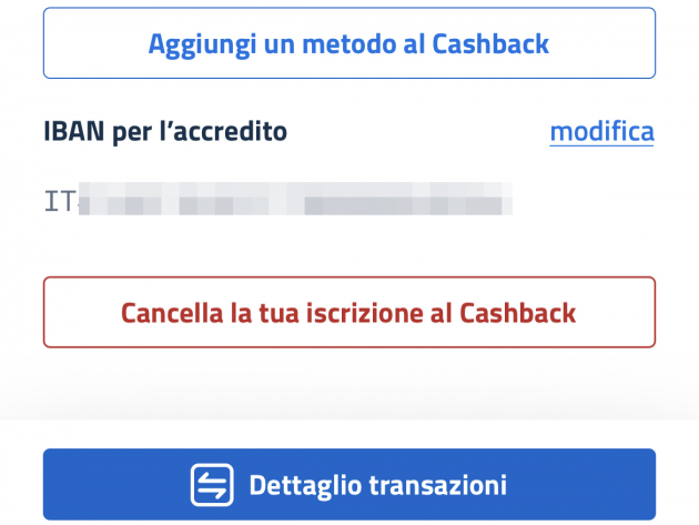 IBAN cashback di natale