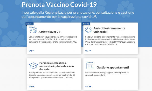 prenotare vaccino lazio