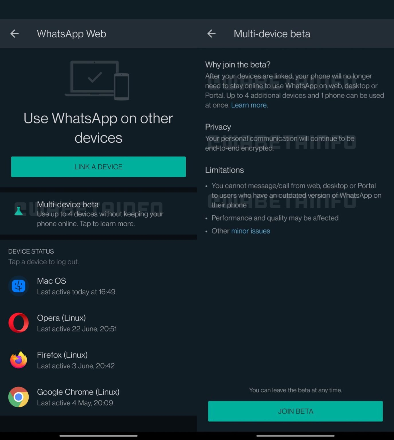 multi-dispositivo WhatsApp